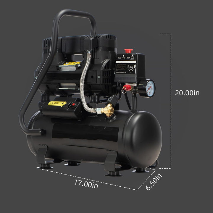 TLSols - Compresor de aire libre de aceite de 2.0 galones, 1.0 HP |...