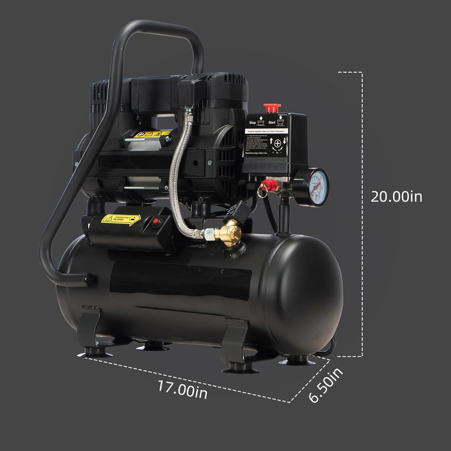 TLSols - Compresor de aire libre de aceite de 2.0 galones, 1.0 HP |...