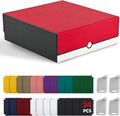 ZLCA Caja de almacenamiento de tarjetas con capacidad para más de 3200 unidades, funda de almacenamiento con 4 tapones, organizador de tarjetas para TCG MTG PTCG (rojo y blanco)