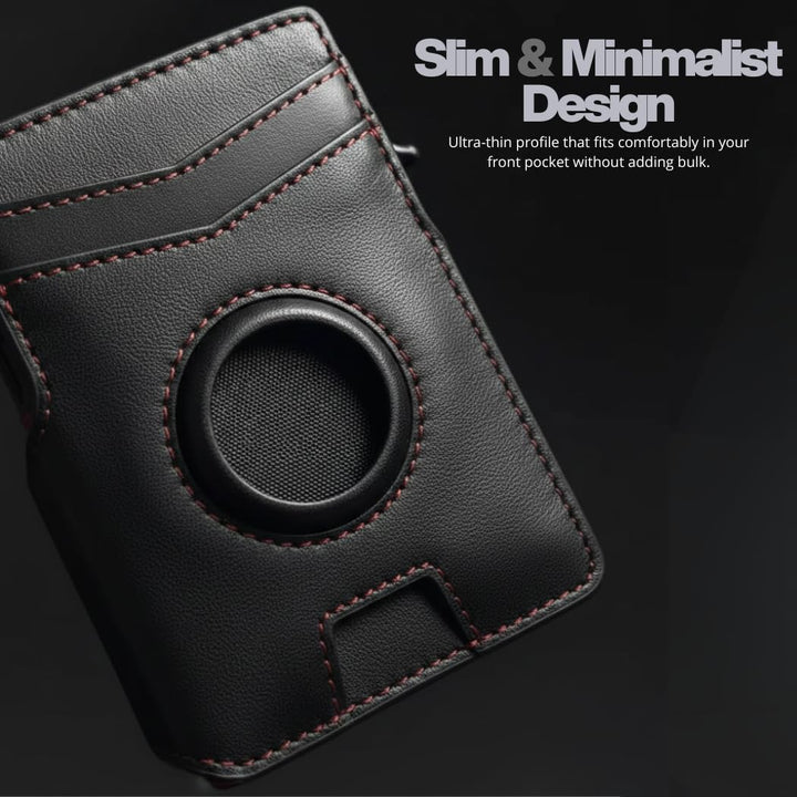DAMMARTI Cartera para hombre con soporte AirTag, bloqueo RFID, sopo...