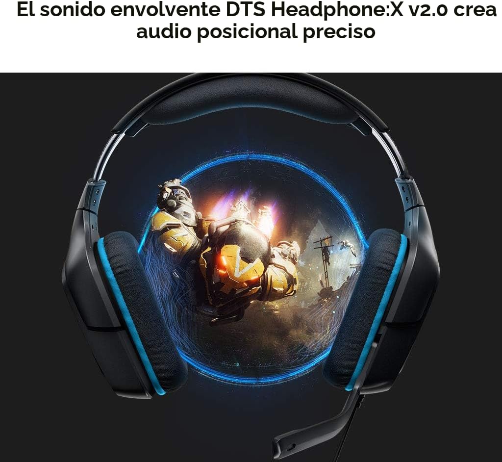 Logitech G432 Auriculares con Cable para Juegos, Sonido Envolvente...
