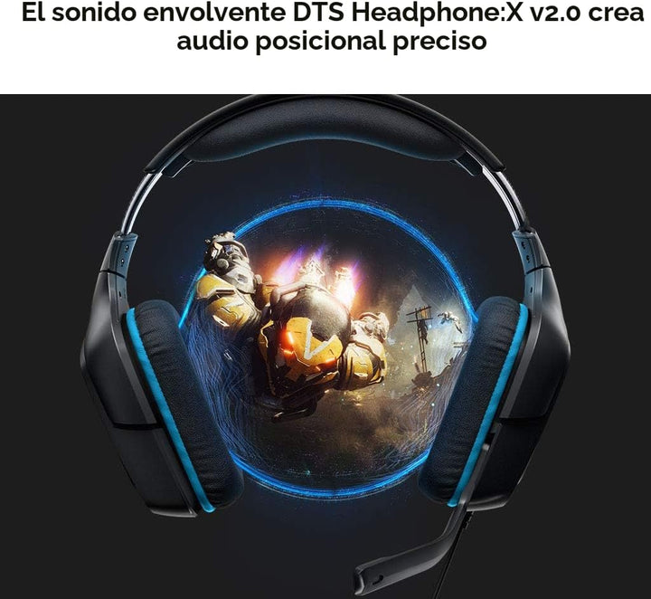 Logitech G432 Auriculares con Cable para Juegos, Sonido Envolvente...
