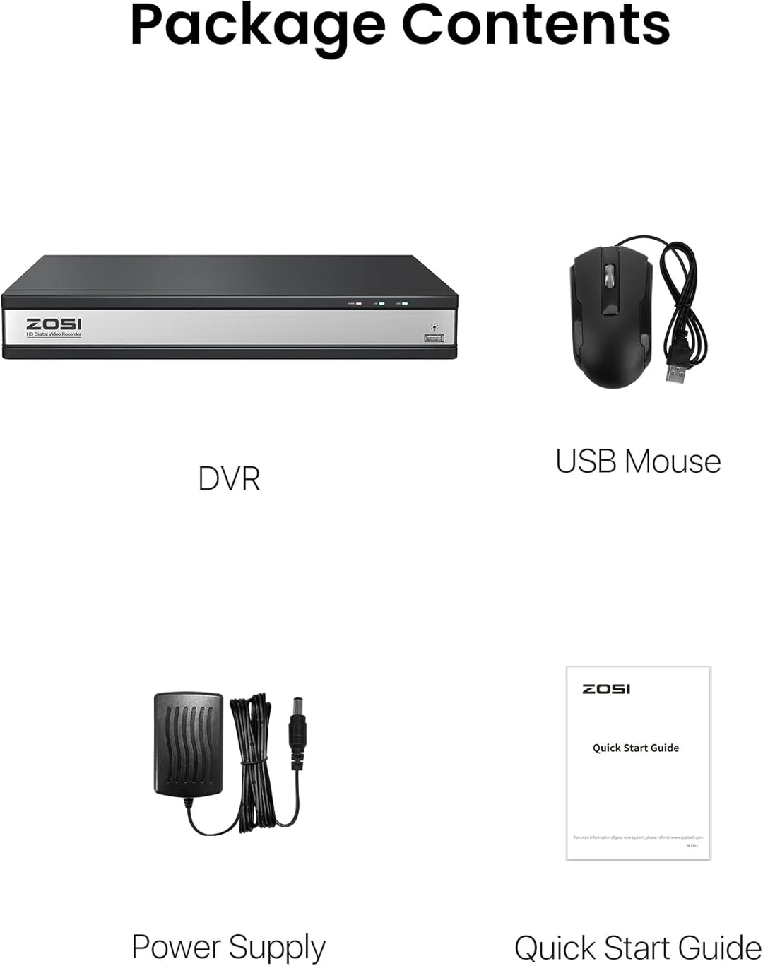 ZOSI Grabador DVR de Seguridad para el Hogar H.265+ de 16 Canales,...