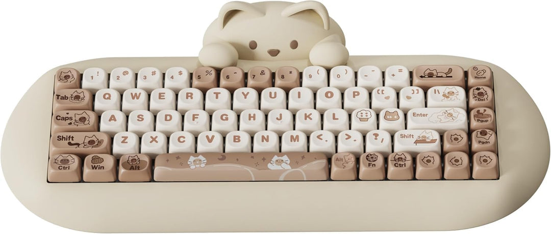 YUNZII Teclado mecánico inalámbrico C68, distribución 65%, intercam...