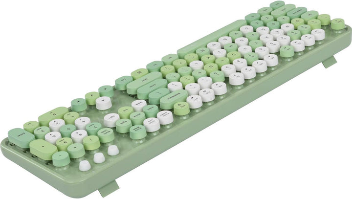 UBOTIE Teclado inalámbrico colorido para computadora y mouse óptico...