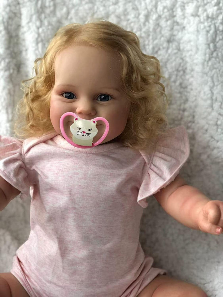 iCradle Lovely Real Look Reborn Baby Doll Girl - Muñeca de silicona...