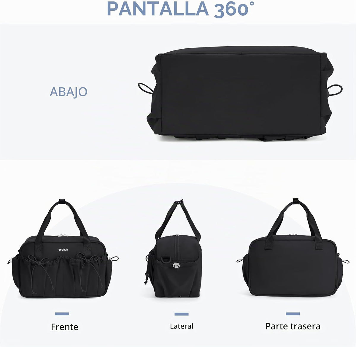 ECOHUB Bolsa de gimnasio pequeña para mujer, mini bolsa de lona con