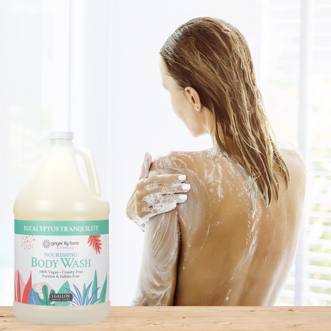 Ginger Lily Farms Botanicals - Jabón corporal nutritivo, Eucalyptus...