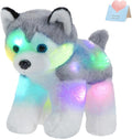 BSTAOFY Perro Husky de peluche iluminado de 12’’