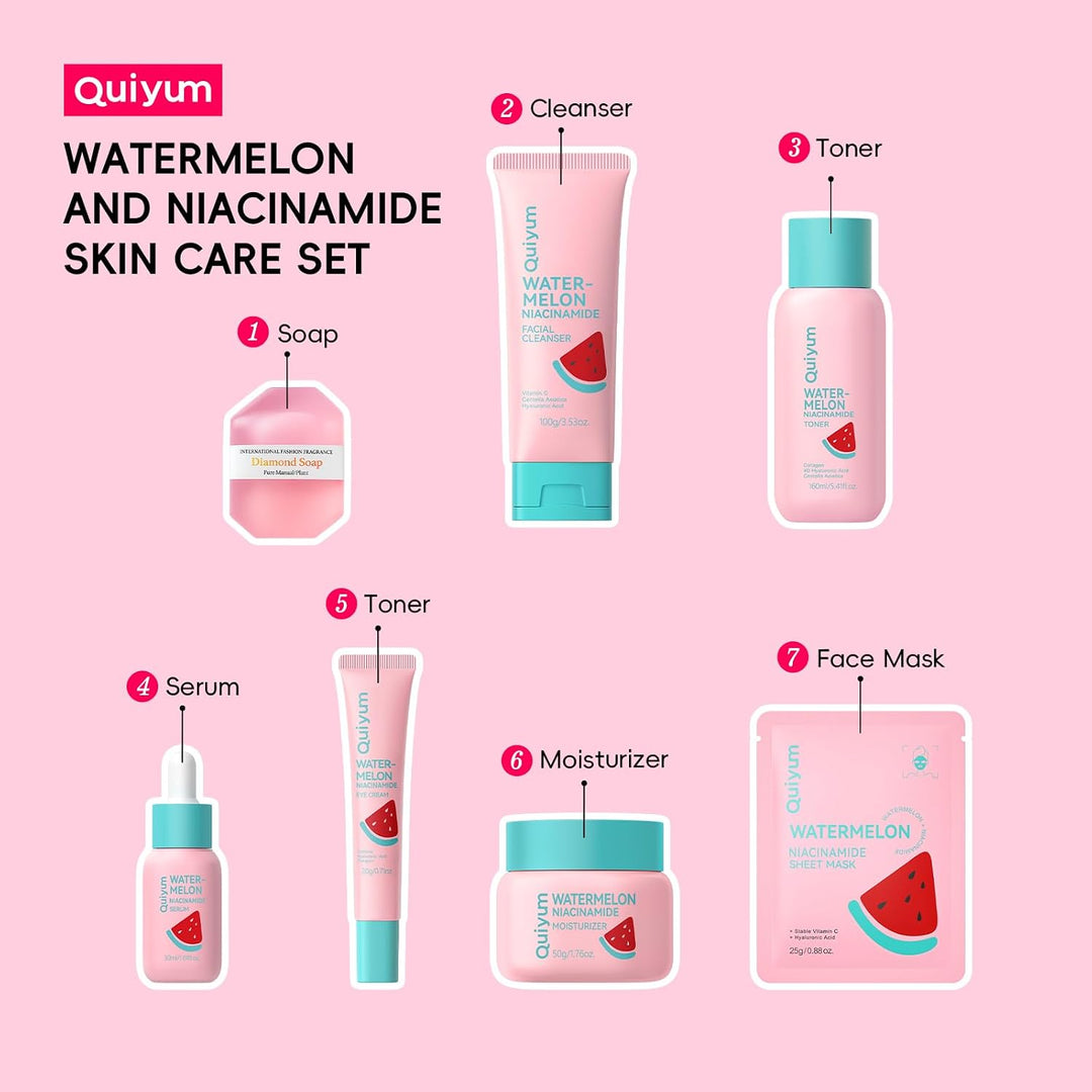 QUIYUM - Kit de cuidado de la piel de sandía para adolescentes y ni...