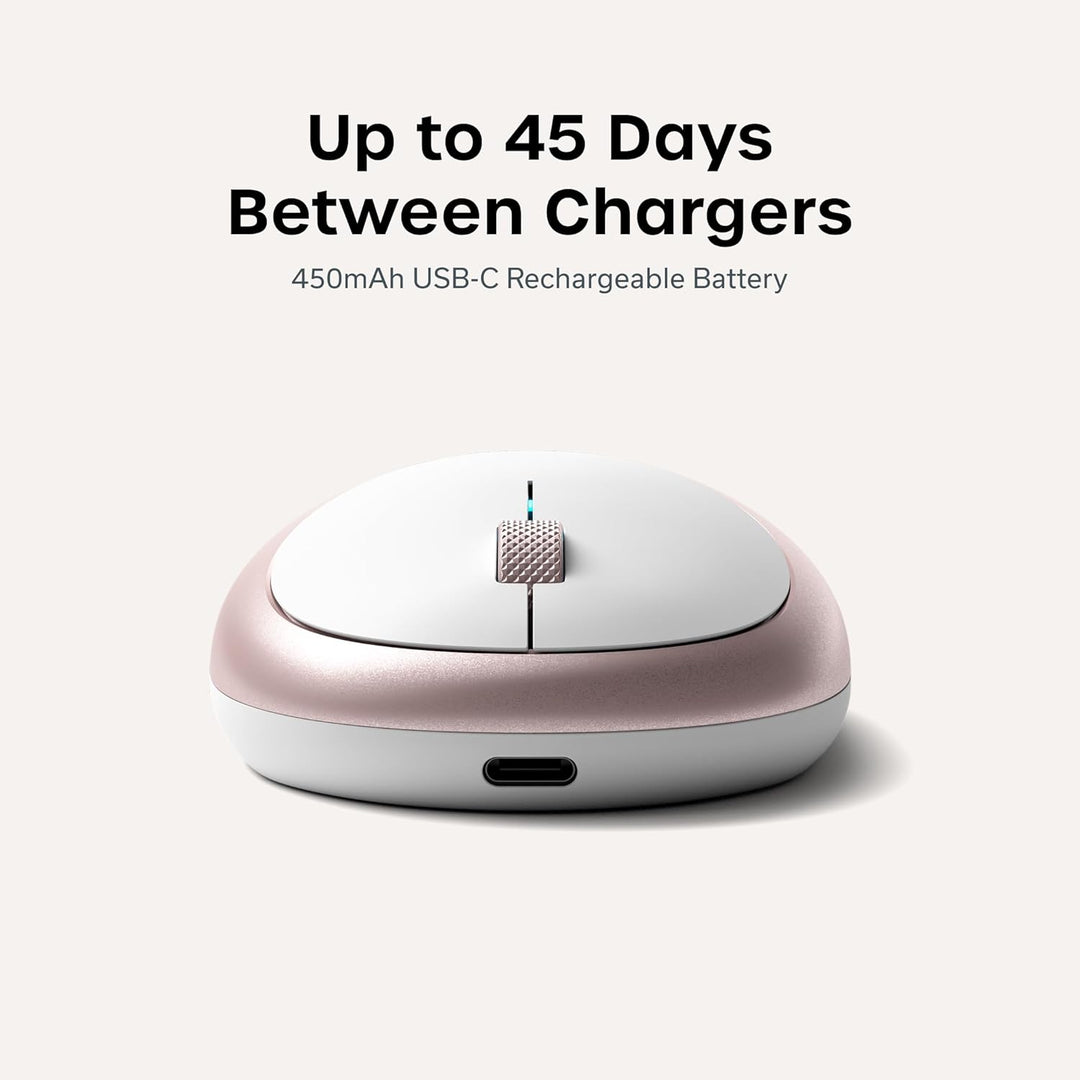 Ratón inalámbrico Bluetooth Satechi M1, recargable USB-C, compacto...