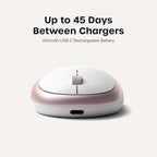 Ratón inalámbrico Bluetooth Satechi M1, recargable USB-C, compacto...