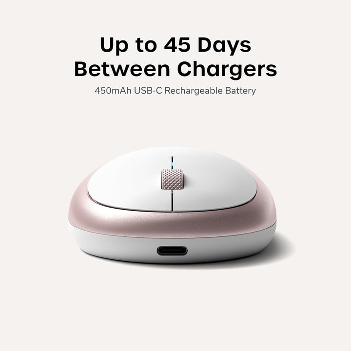 Ratón inalámbrico Bluetooth Satechi M1, recargable USB-C, compacto...
