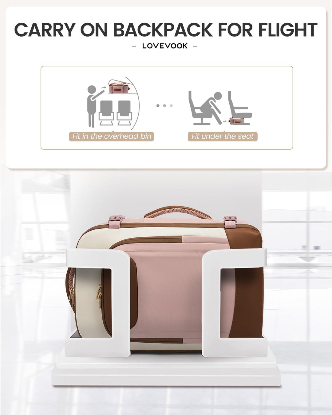Mochila de viaje LOVEVOOK para mujeres y hombres, mochila grande de...
