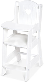 Melissa & Doug Silla alta de juguete para juego de imitación con accesorios para muñeca bebé