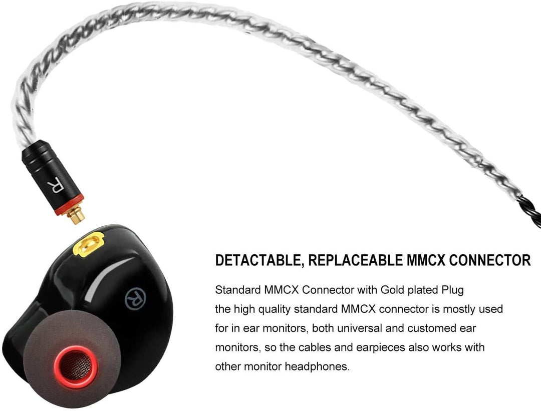 DCMEKA Auriculares con monitor intrauditivo, auriculares estéreo Hi...