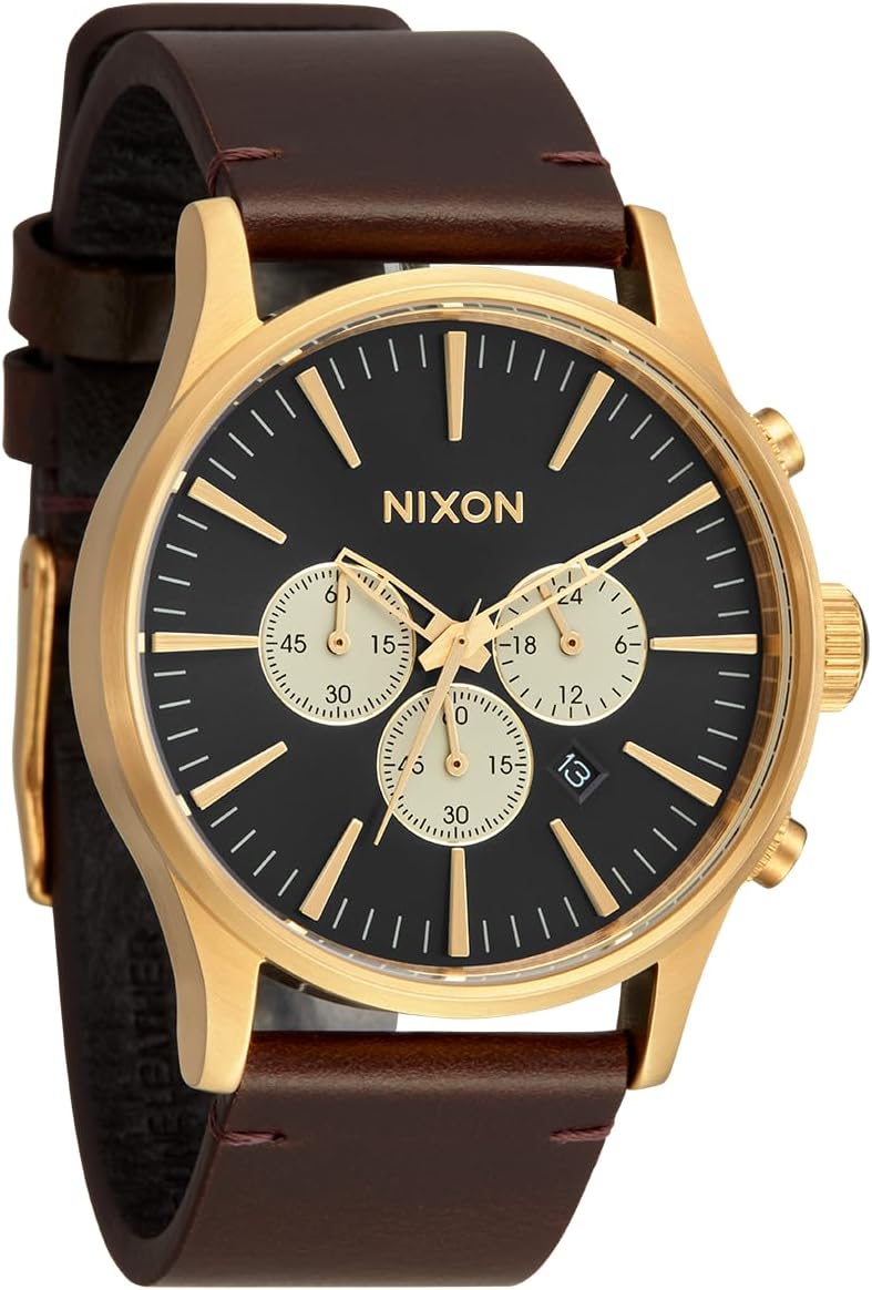 NIXON Sentry Chrono Leather A405 - Reloj cronógrafo analógico