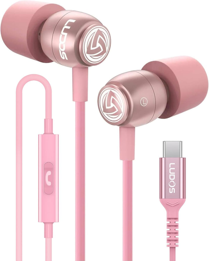LUDOS Clamor Auriculares USB C para iPhone 17 16 15 Pro Max Plus Ai...