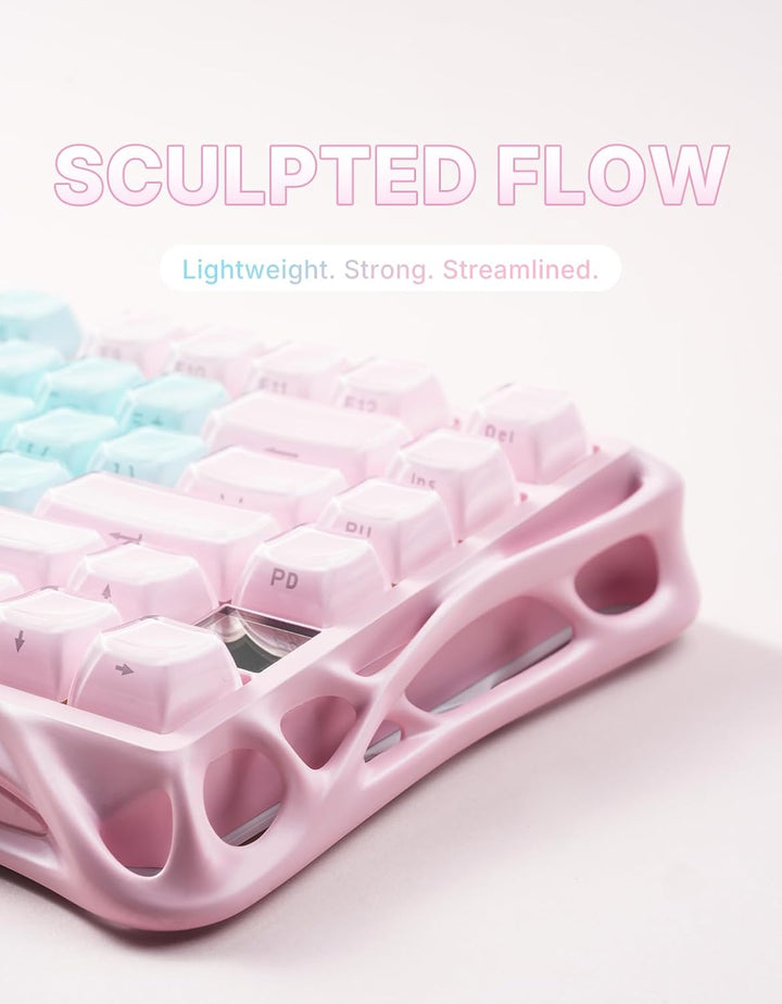 GravaStar Mercury K1 Lite - Teclado para juegos 75%, teclado inalám...