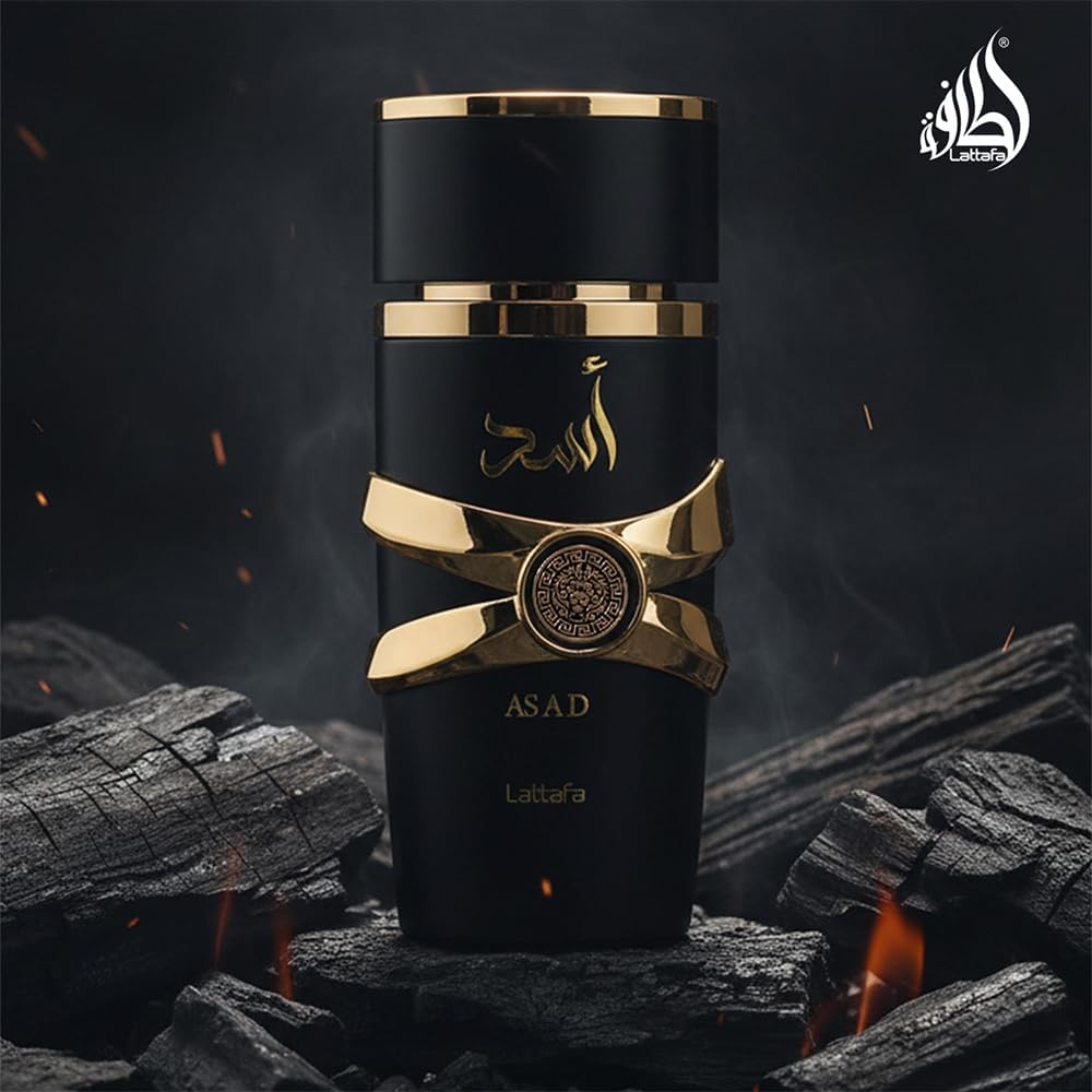 Lattafa Perfumes Asad para Unisex Eau de Parfum en spray, 3.4 onzas