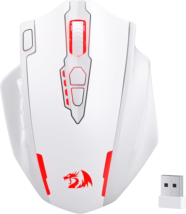 Redragon M913 MAX Mouse inalámbrico para juegos, 26000 DPI MMO rató...