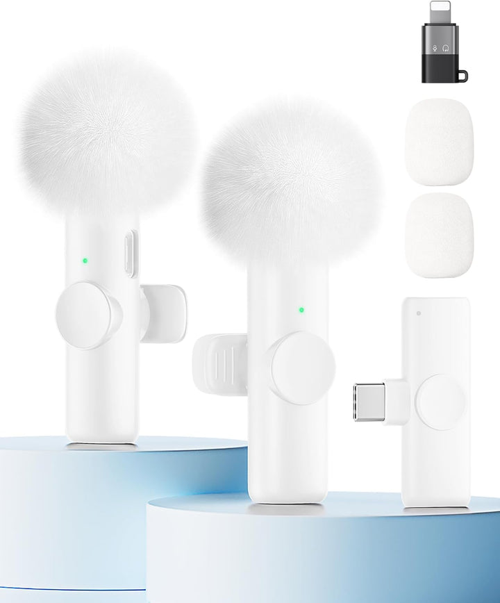 Micrófono inalámbrico para iPhone, iPad y teléfono Android, paquete...