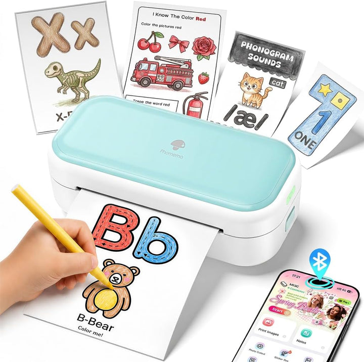 Phomemo M03C - Mini impresora de tarjetas flash, mini impresora de...
