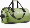 Gonex Bolsa de lona impermeable extra grande de 40 L, 60 L, 80 L, bolsa de lona seca de viaje, bolsa resistente con correas y asas duraderas para kayak, paddleboarding, navegación, rafting, pesca