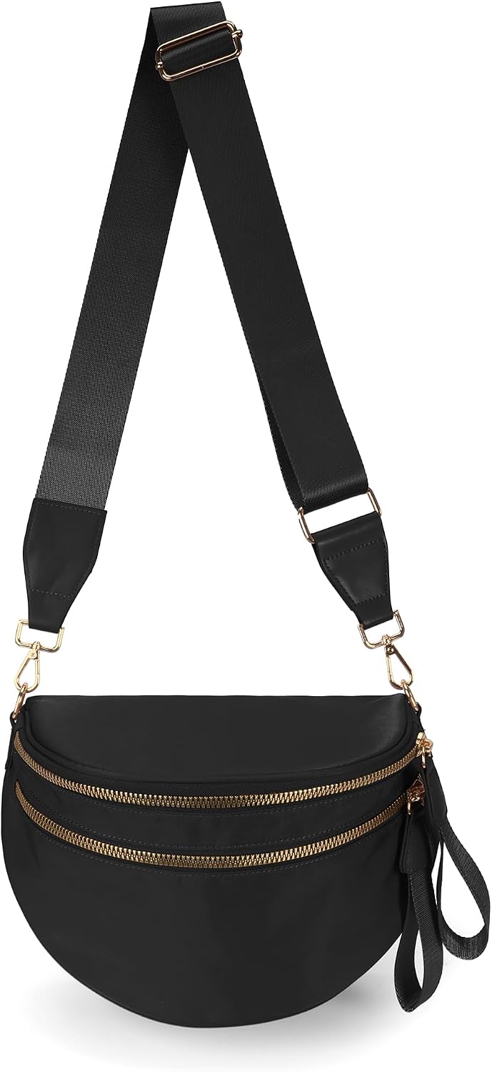 Bolso cruzado espacioso de nylon, bolsa de cintura, bolsos, billeteras, carteras de moda, bolso de hombro para mujer