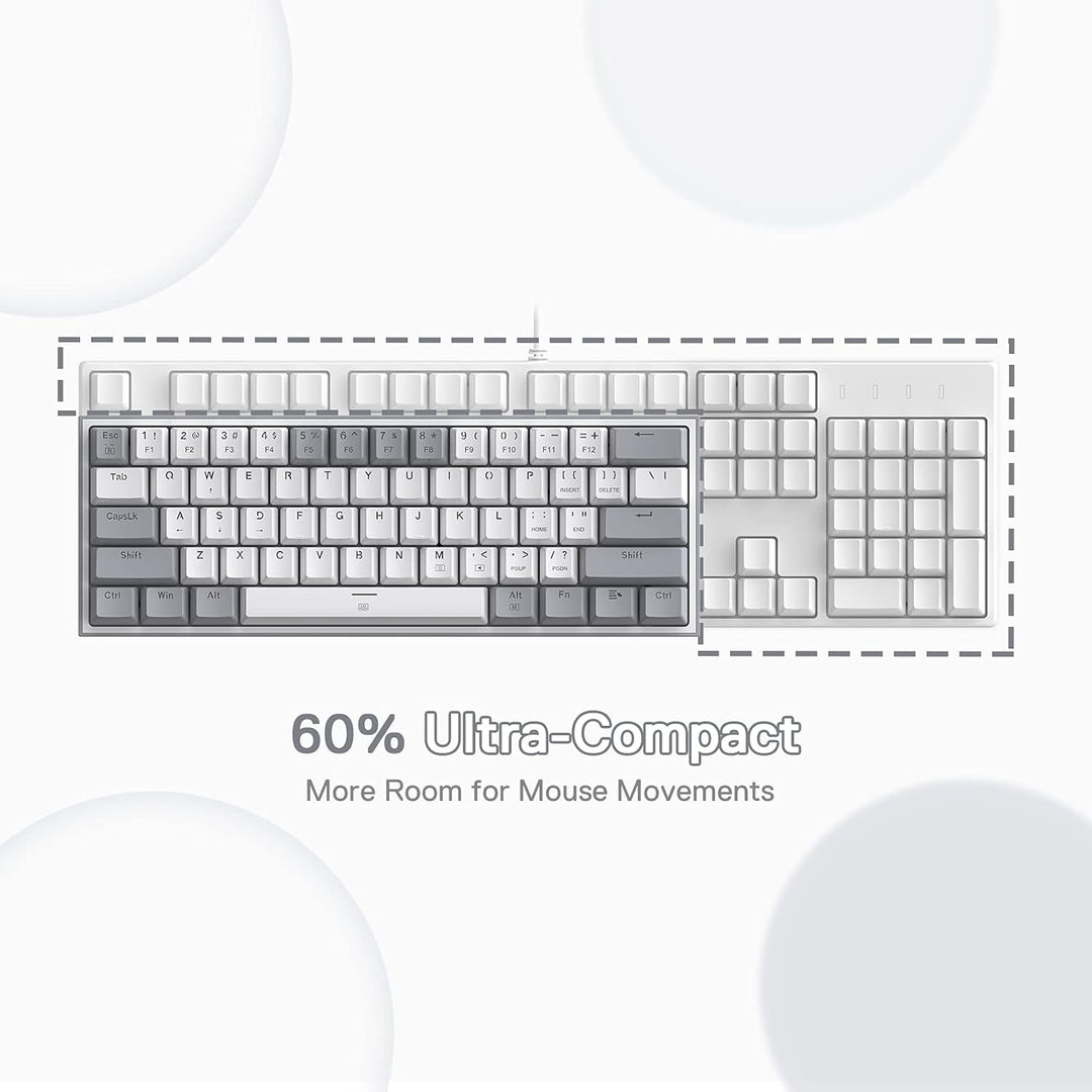 Redragon K617 Fizz - Teclado con cable para juegos RGB 60%, teclado...