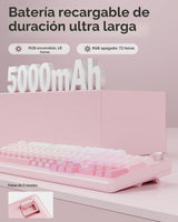 EWEADN V102 Teclados inalámbricos, teclado para juegos de 98 teclas...