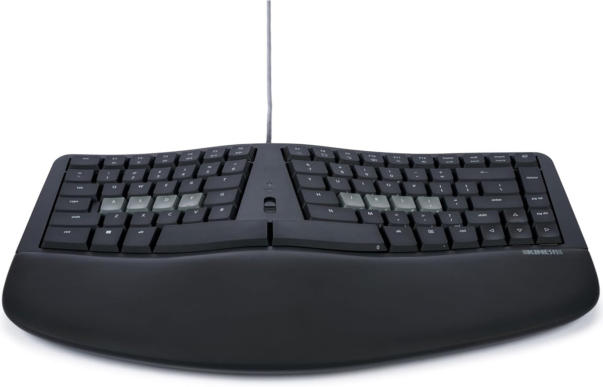 KINESIS mWave Teclado ergonómico silencioso para PC (negro) | Inter...