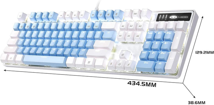 MageGee Teclado mecánico para juegos, 104 teclas, teclados mecánico...