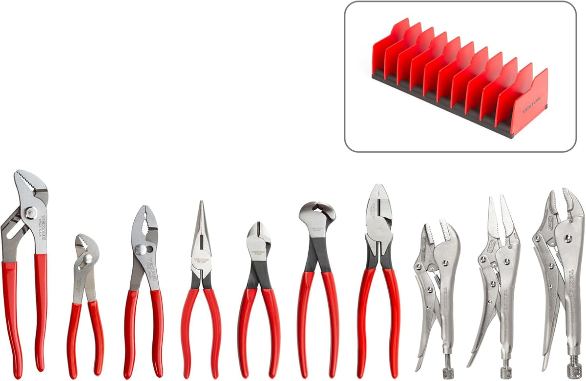 TEKTON Juego de alicates de agarre, corte y bloqueo, 10 piezas | PLR99202