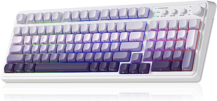 AULA Teclado inalámbrico S99, triple modo Bluetooth\/2.4GHz\/USB-C,...