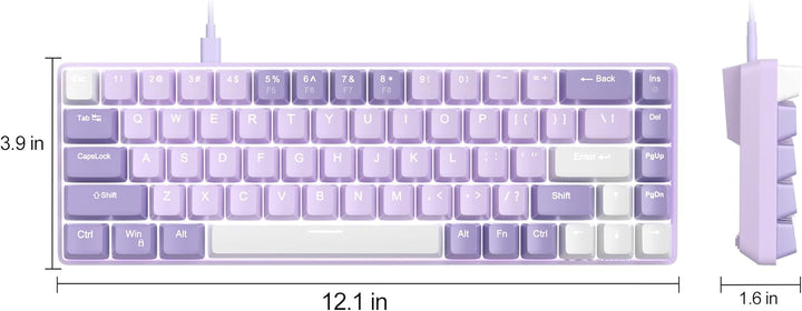 MageGee MK-Box - Teclado mecánico portátil 60% para juegos, retroil...