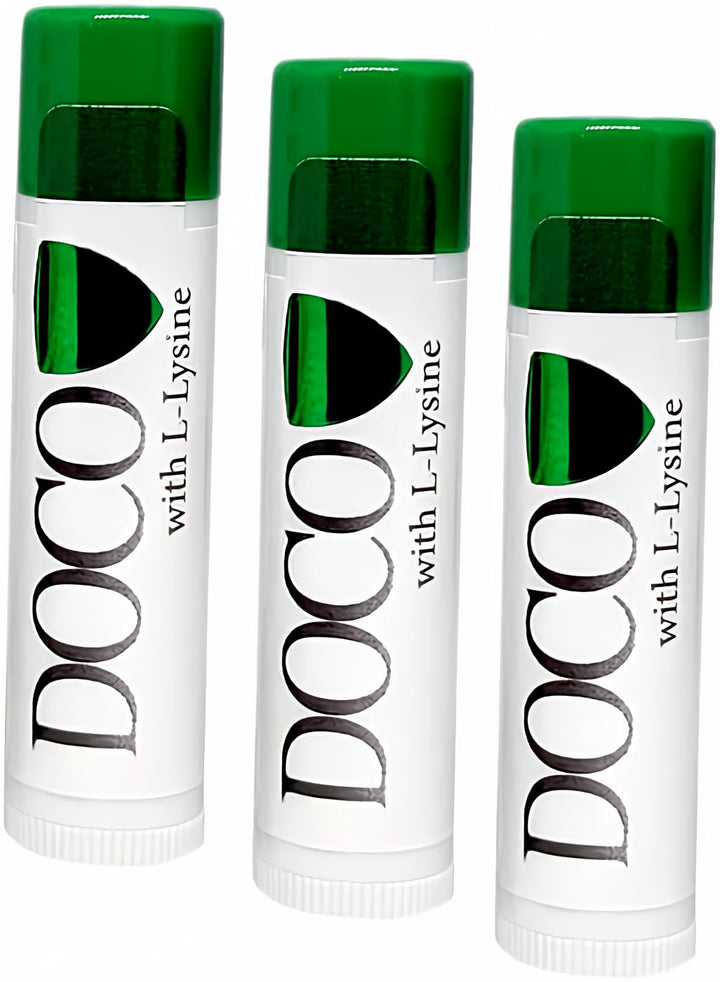 Doco Bálsamo labial Shield con docosanol y lisina (paquete de 3)