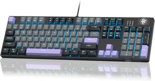 Teclado para juegos MageGee USB Twilight Púrpura con cable
