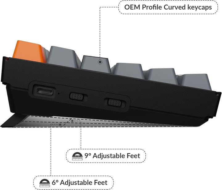 Keychron K4 96% Layout 100 teclas inalámbrico Bluetooth 5.1\/teclad...