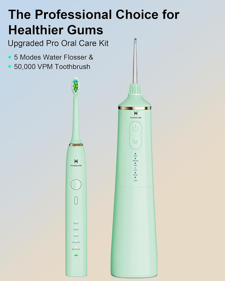 Kit de cuidado dental profesional mejorado: irrigador dental de 5 m...