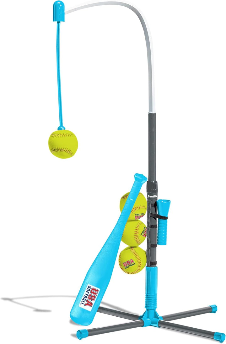 Franklin Sports Grow-with-Me - Soporte de bateo de béisbol para niñ...