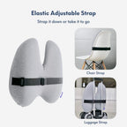 C CUSHION LAB Almohada Lumbar Extra Densa - Respaldo Firme Ergonómico Patentado de Múltiples Regiones para Alivio del Dolor Lumbar - Cojín de Apoyo Lumbar con Correa para Silla de Oficina, Coche, Sofá