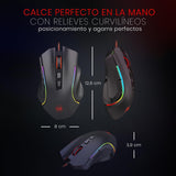Redragon M602 Mouse para juegos, mouse ergonómico RGB para juegos c...