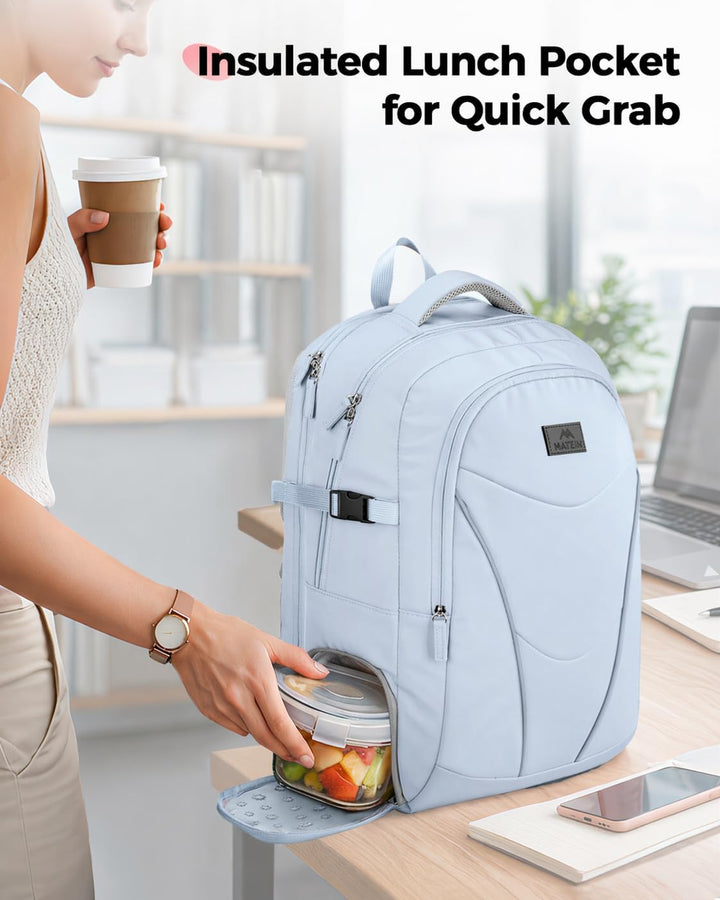 MATEIN HER Mochila de trabajo para laptop con compartimento para al...