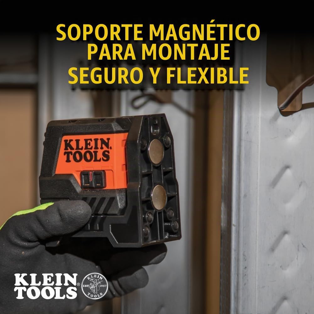 Klein Tools Nivel láser autonivelante 93MCLS, mini nivel de línea cruzada