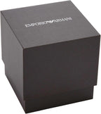 Emporio Armani Reloj para hombre, movimiento cronógrafo y caja de 1.811 in con correa de acero inoxidable, cuero o silicona