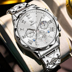 OLEVS Reloj para Hombres Clásico de Negocios en Acero Inoxidable Reloj para Hombre