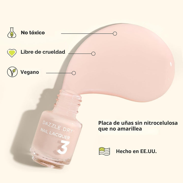 Dazzle Dry Mini Kit Sistema de 4 Pasos: Prima Ballerina, un rosa de...