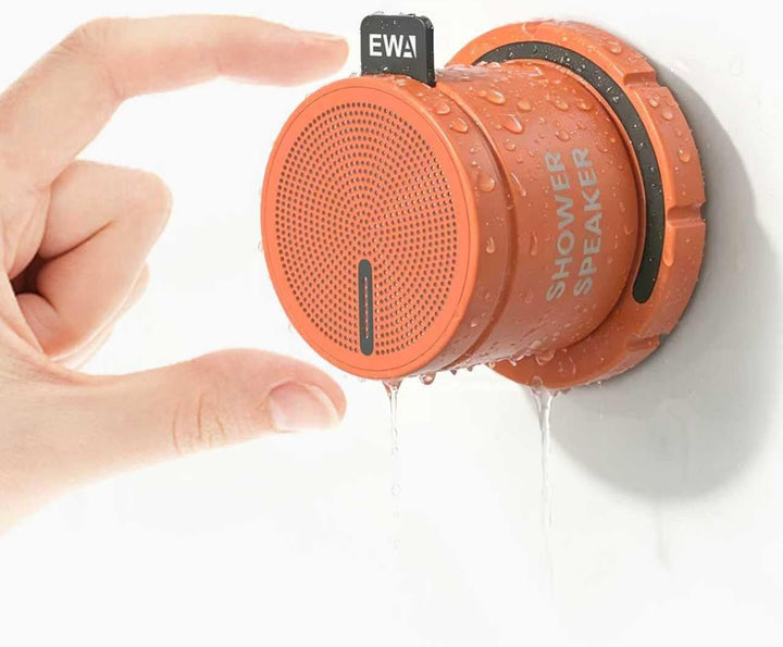 EWA Altavoz de ducha, altavoz Bluetooth portátil magnético con sopo...