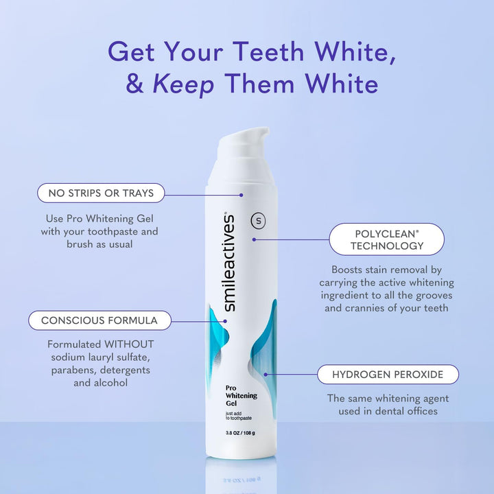 Smileactives Gel Blanqueador Dental para Pasta Dental con Peróxido...